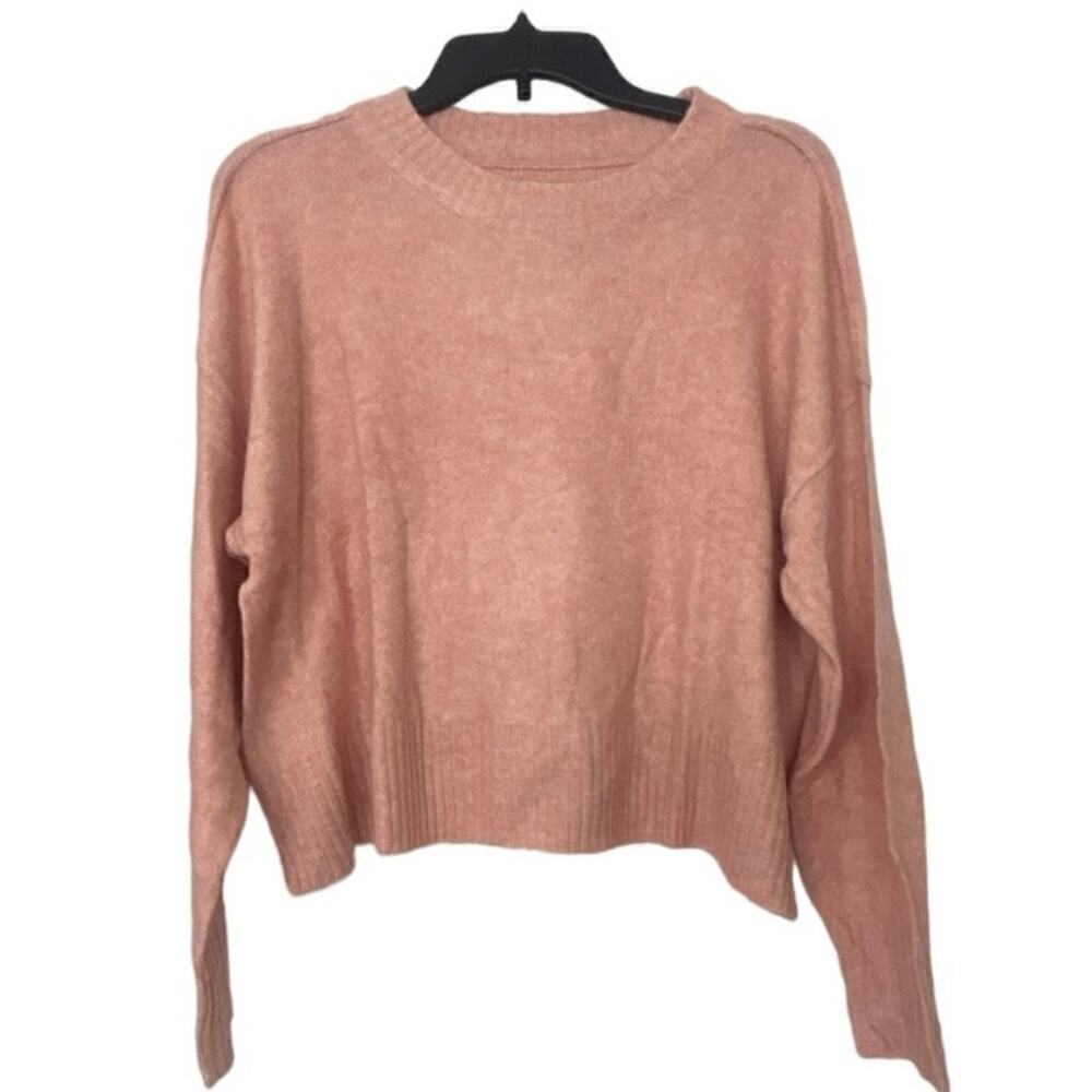 AMERICAN EAGLE NWT Pink Crew Neck Sweater Relaxed Fit Size Small